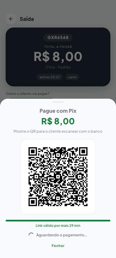 Pagamento por Pix registrado mesmo offline